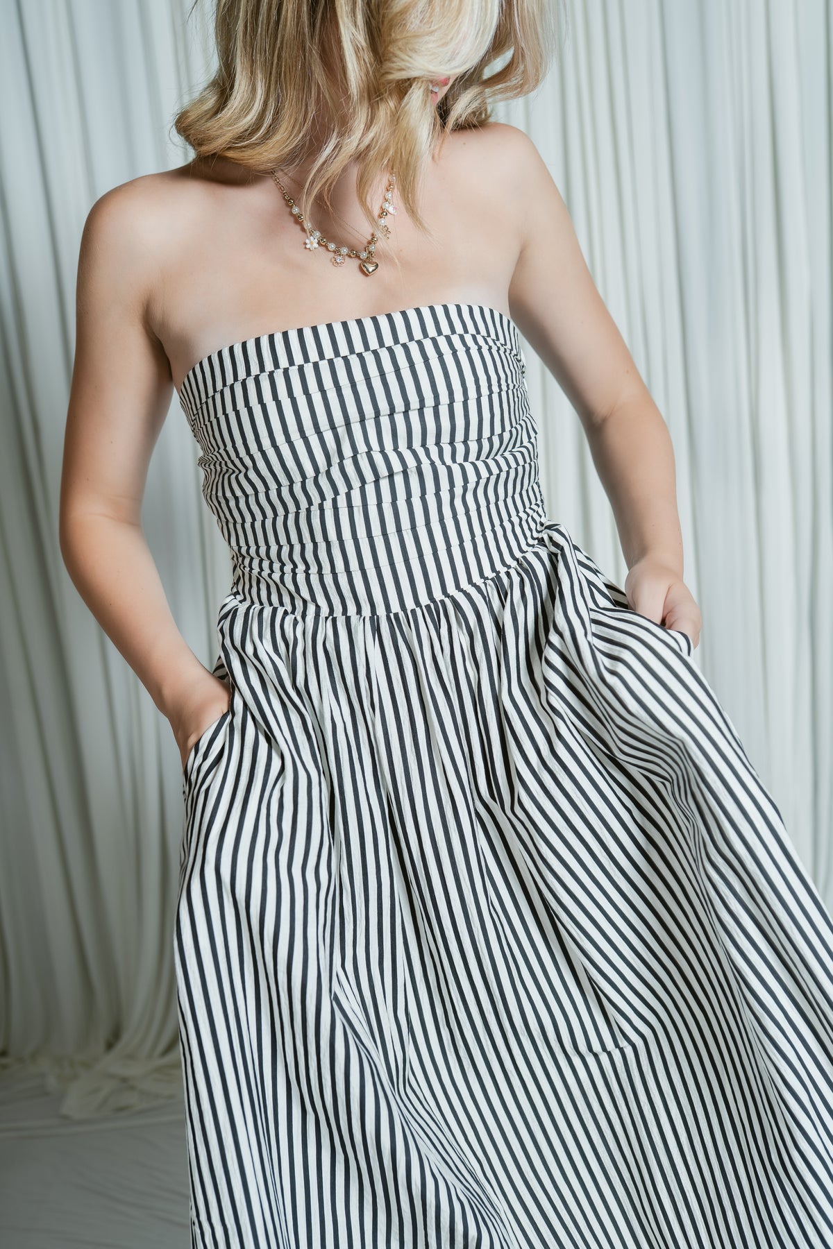 Malibu Moms Strapless Midi Dress