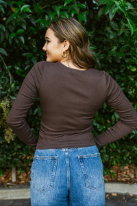 Sarah Square Neck Long Sleeve Top