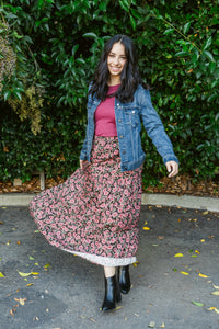 Rosie Lane Tiered Midi Skirt