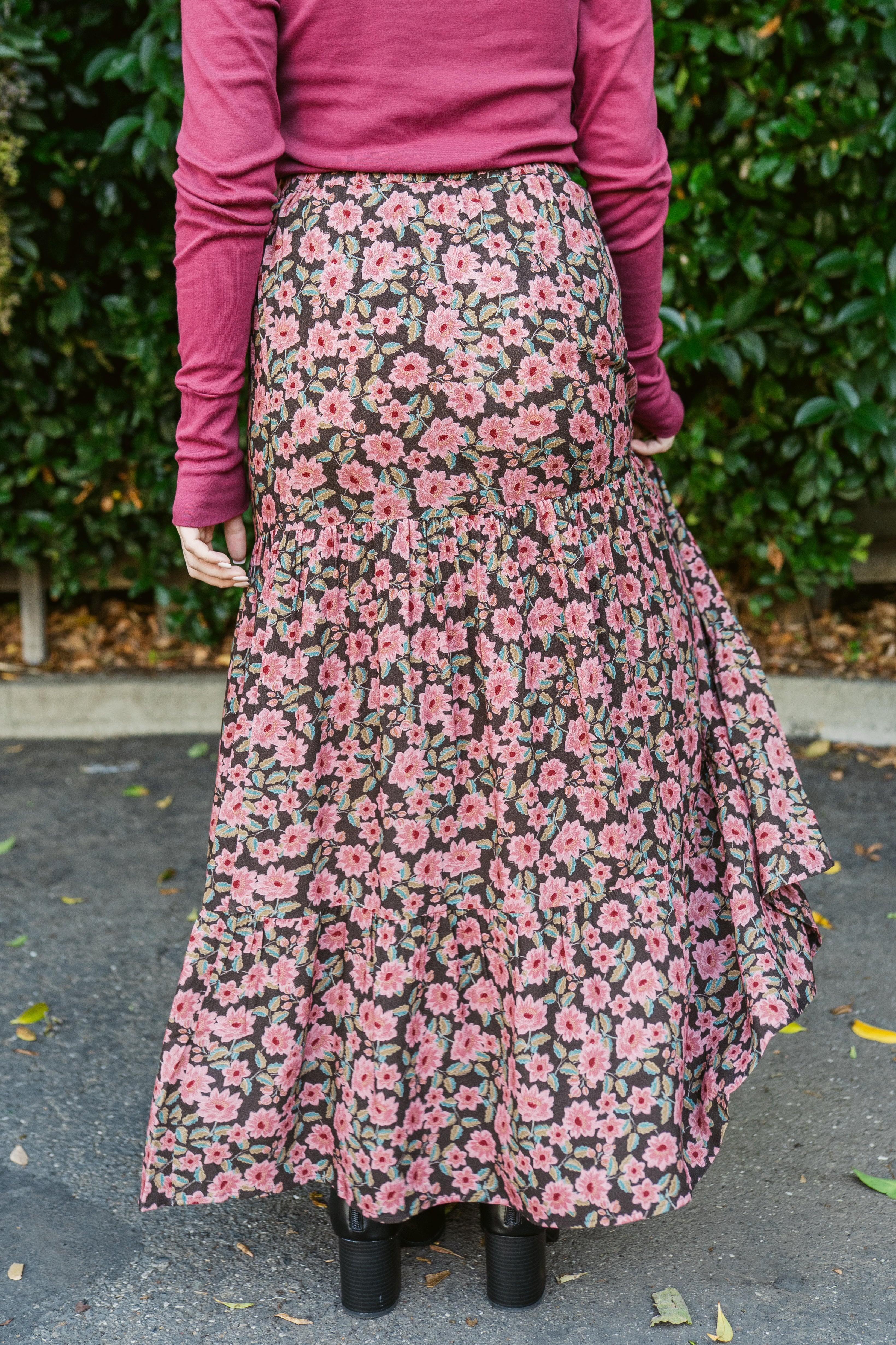 Rosie Lane Tiered Midi Skirt – For Elyse
