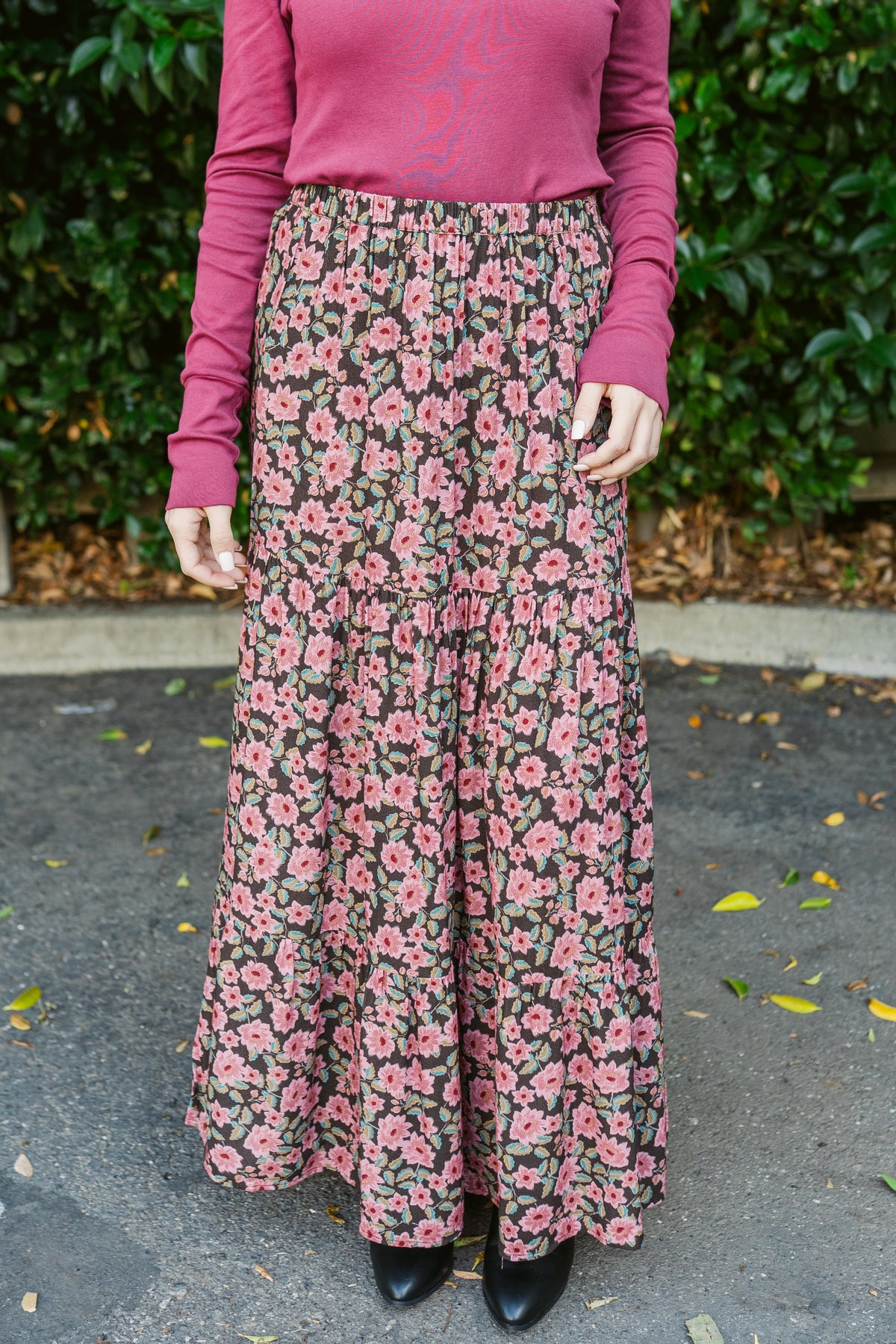 Rosie Lane Tiered Midi Skirt