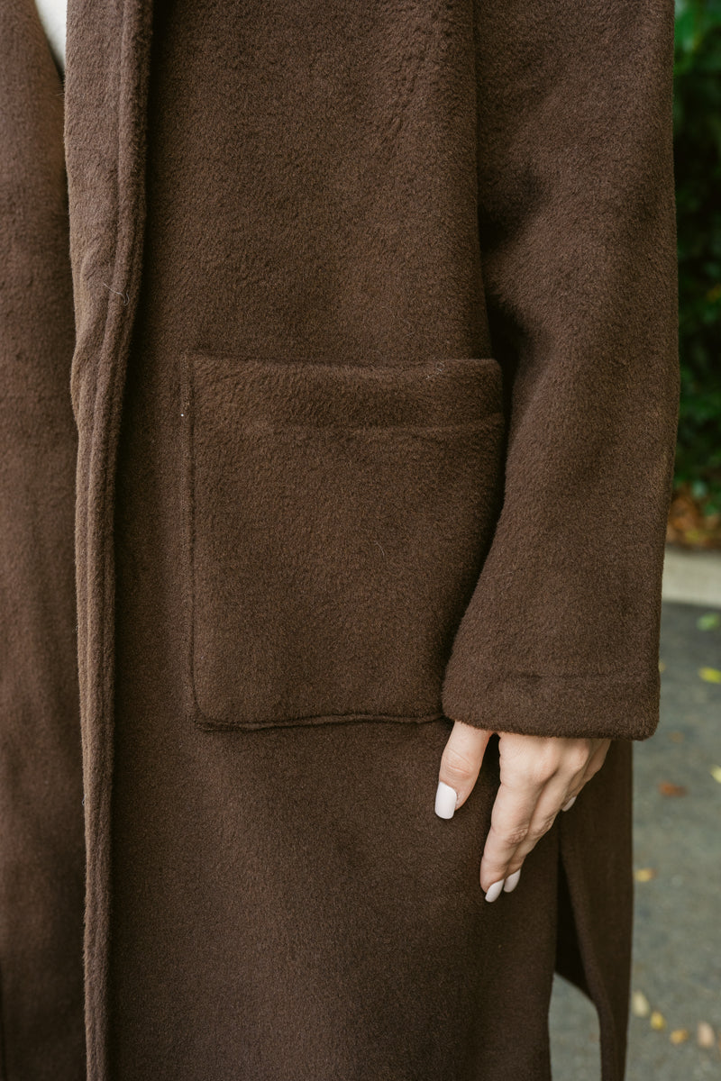 Livia Open Front Long Coat