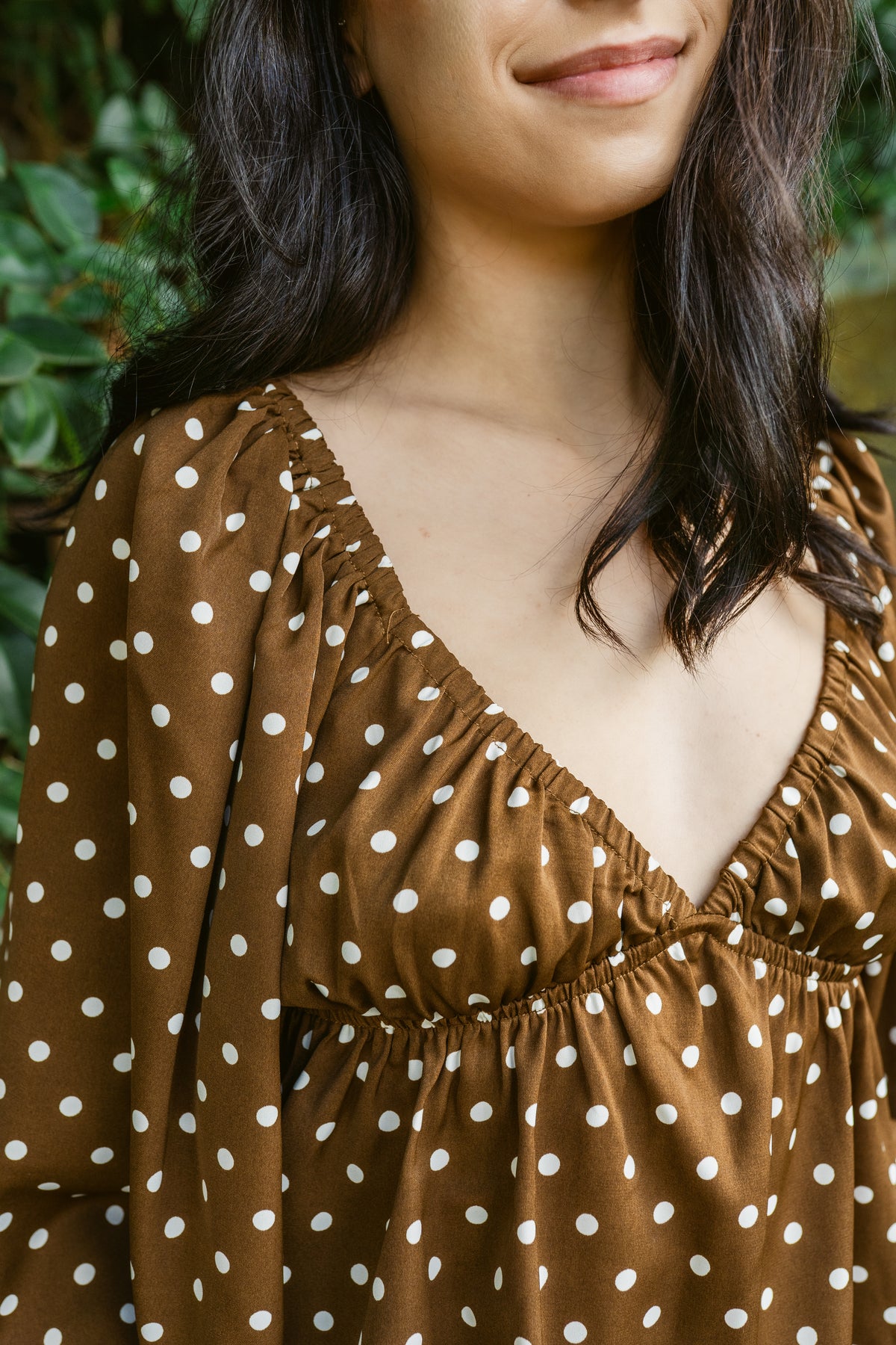 Libby V-Neck Long Sleeve Flutter Top