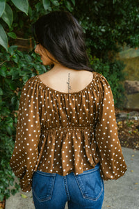 Libby V-Neck Long Sleeve Flutter Top