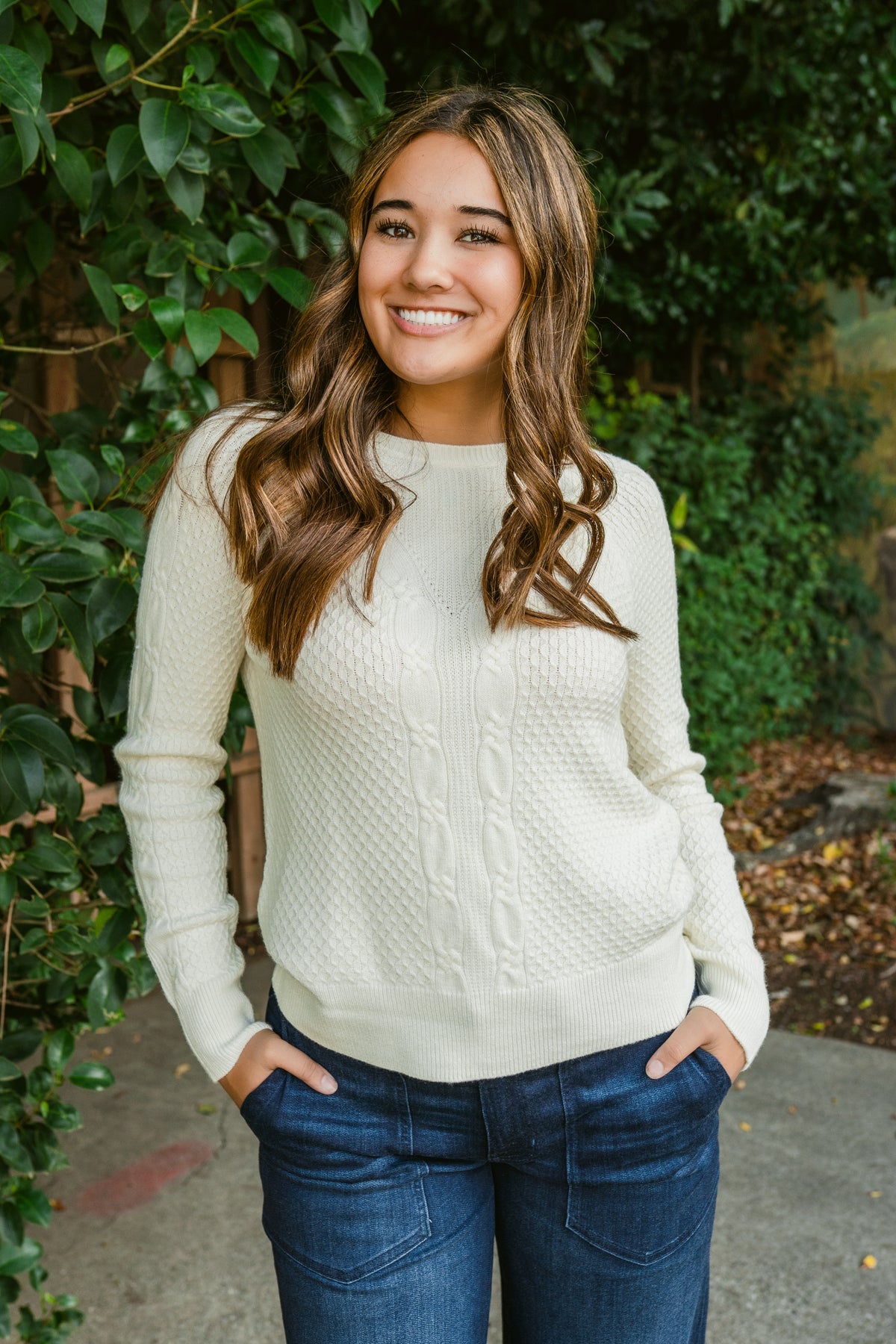 Elsie Long Sleeve Cable Knit Sweater