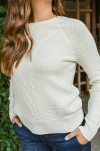 Elsie Long Sleeve Cable Knit Sweater
