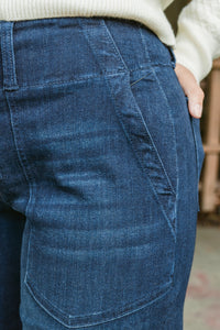 Hannah Mid Rise Patch Pocket Wide Leg Trouser