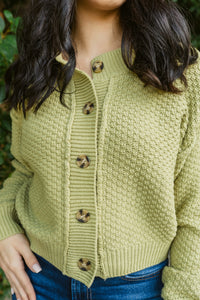 Lila Button Front Oversized Cropped Cardi