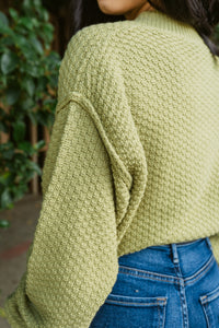 Lila Button Front Oversized Cropped Cardi