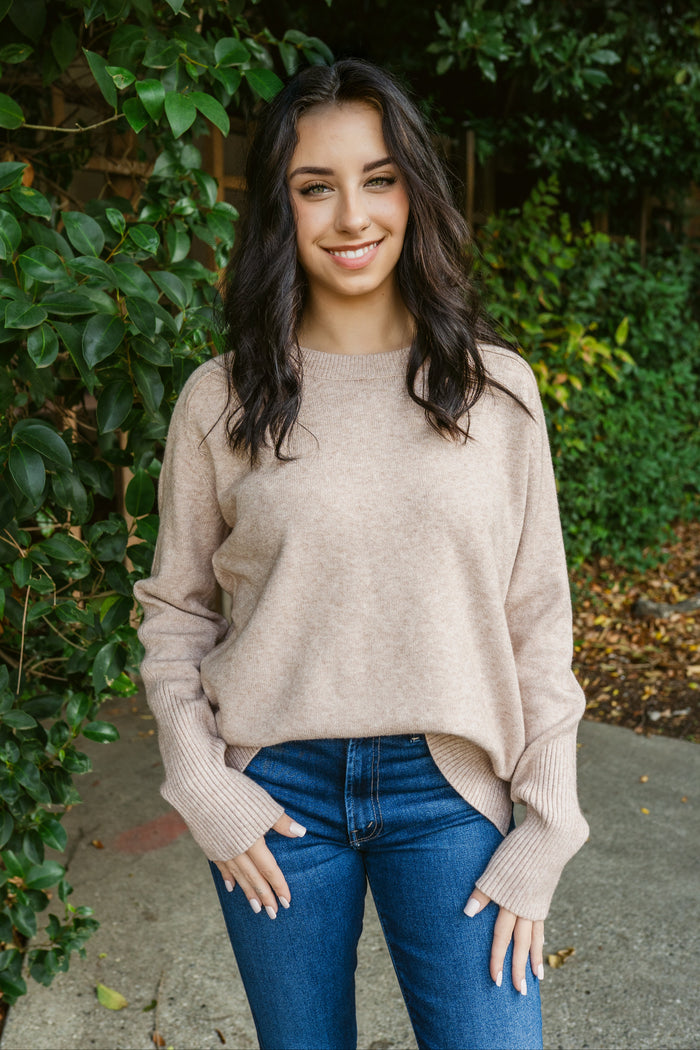 Lucy's Crewneck Sweater W/ Side Slit