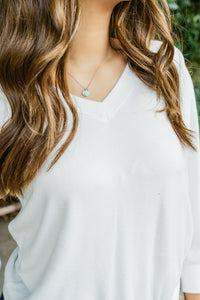 Gabrielle 3/4 Sleeve V-Neck Sweater Top