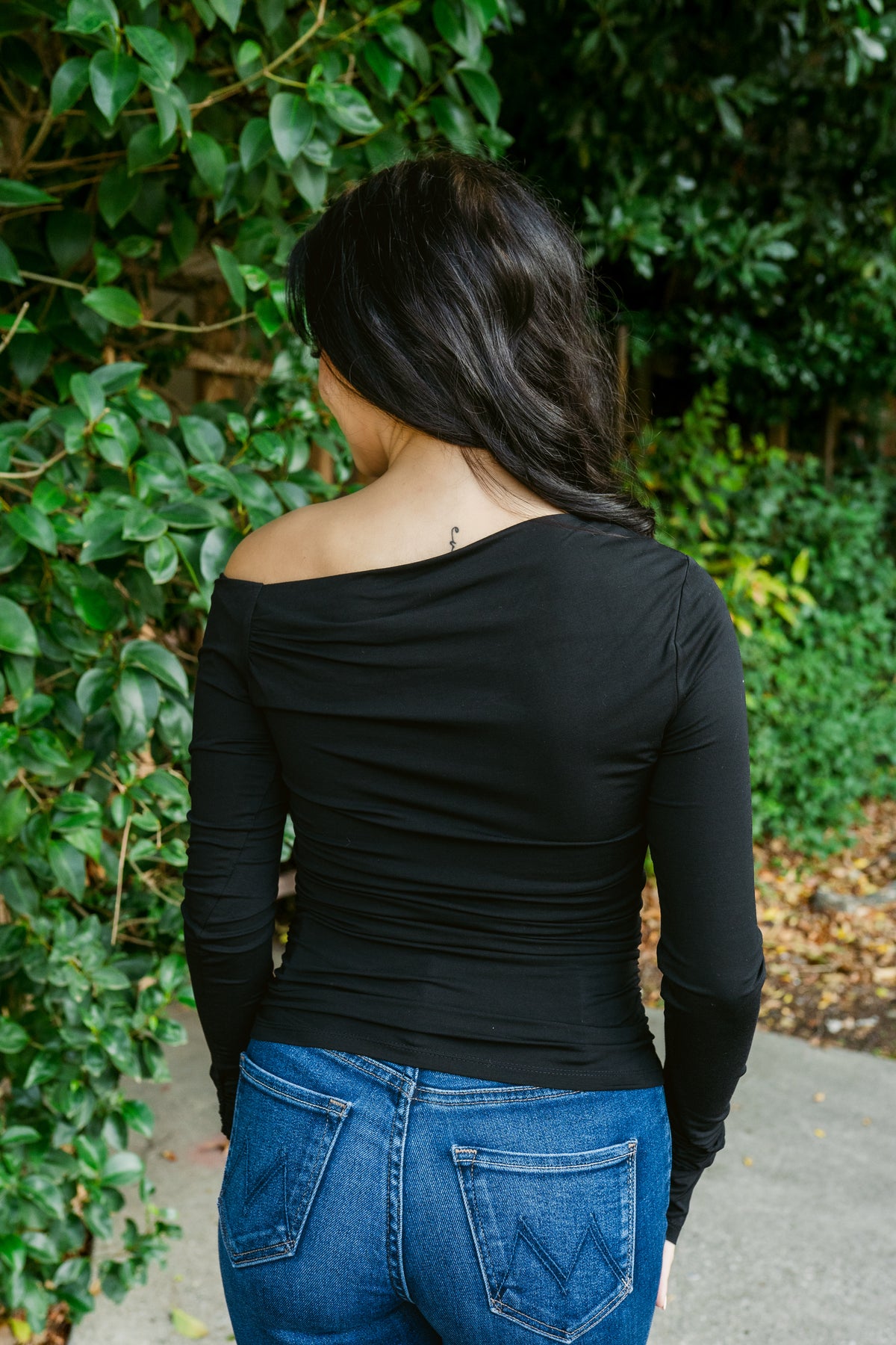 City Shadows Off The Shoulder Long Sleeve Top