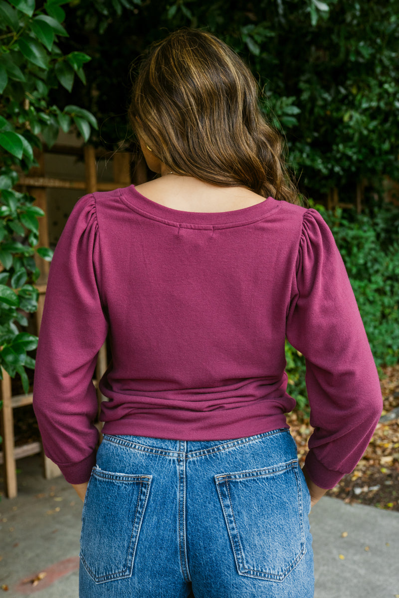 Gabrielle 3/4 Sleeve V-Neck Sweater Top