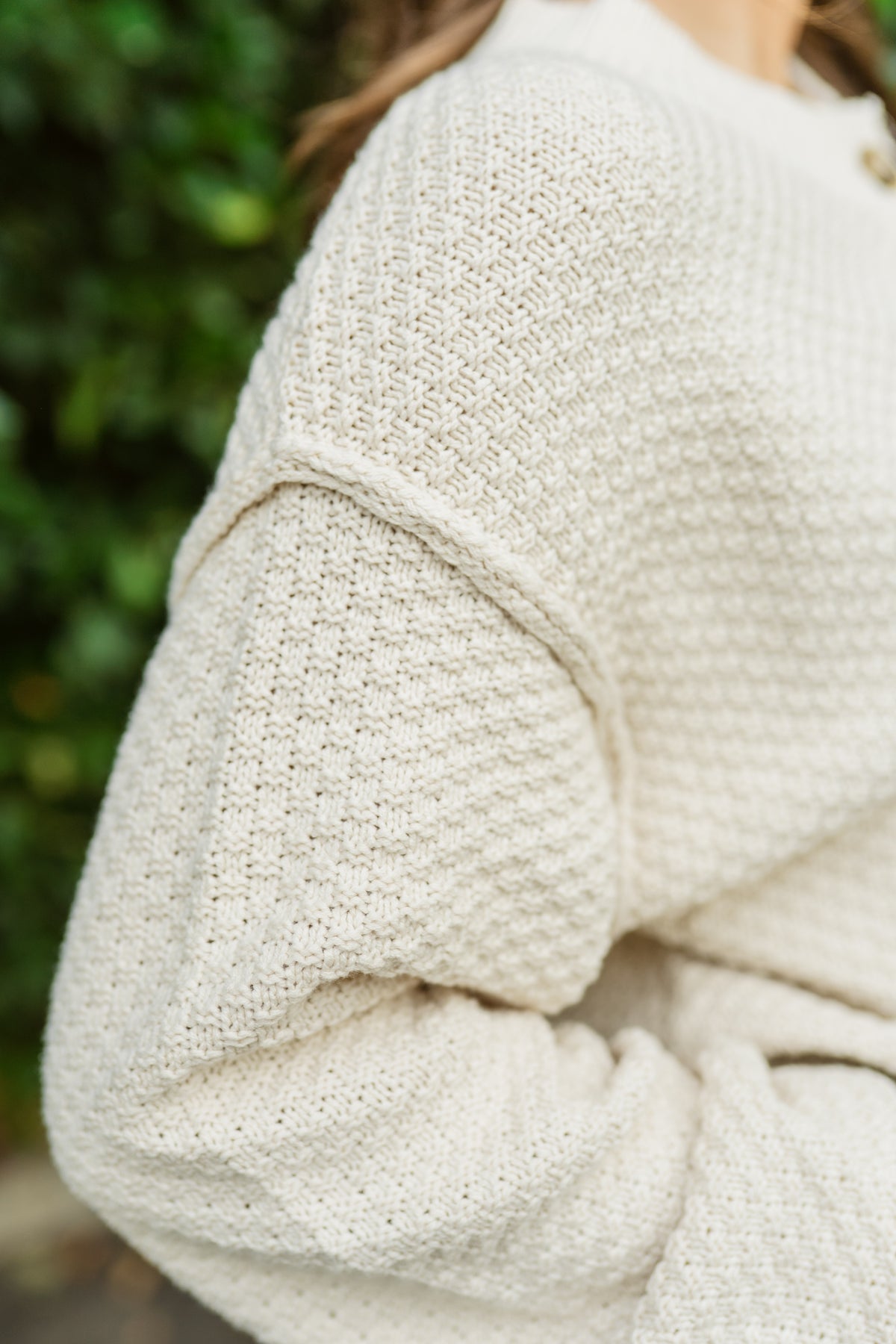 Lila Button Front Oversized Cropped Cardi