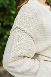 Lila Button Front Oversized Cropped Cardi