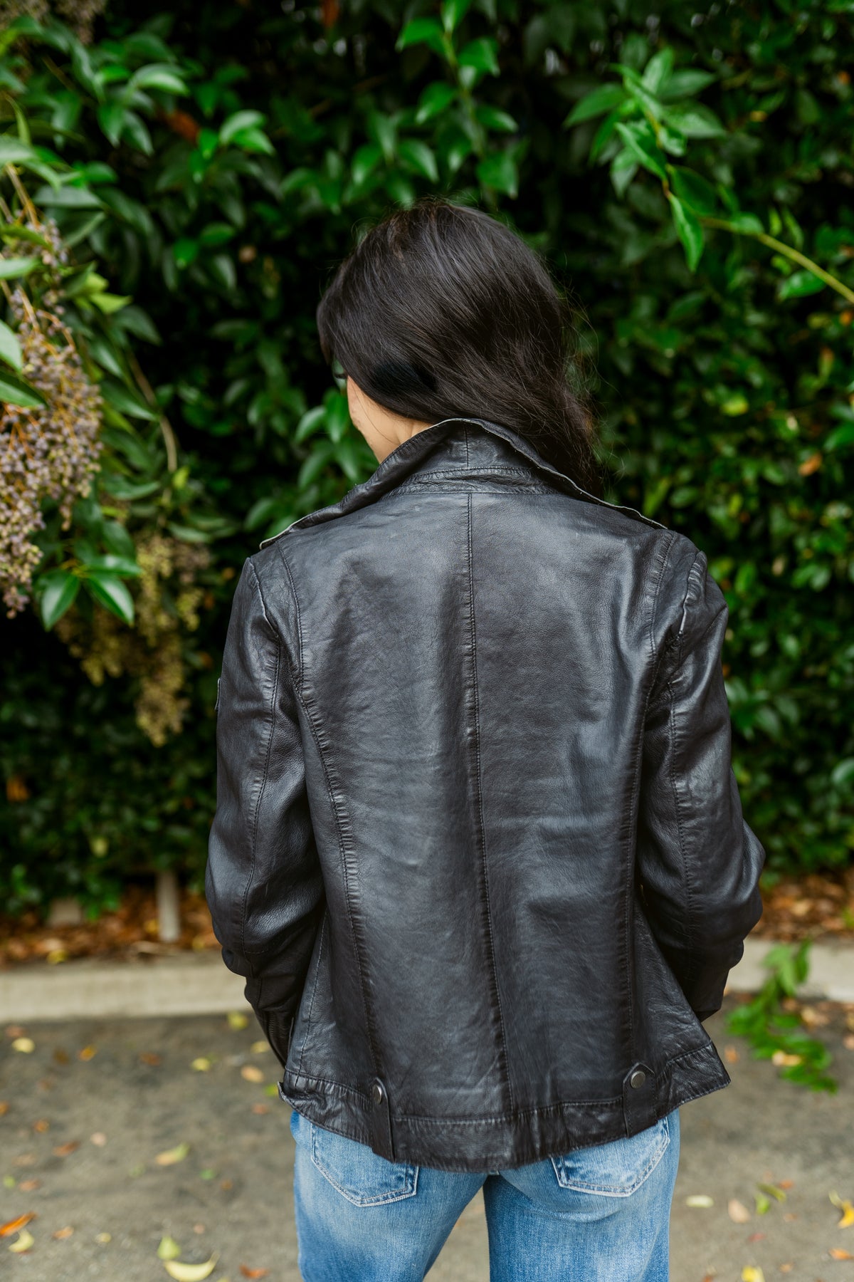 Fayola Featherweight Leather Moto Jacket