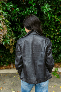 Fayola Featherweight Leather Moto Jacket