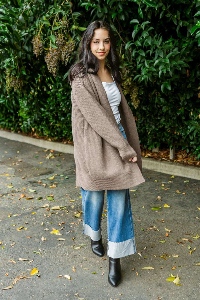 Illana Open Front Hooded Cardigan