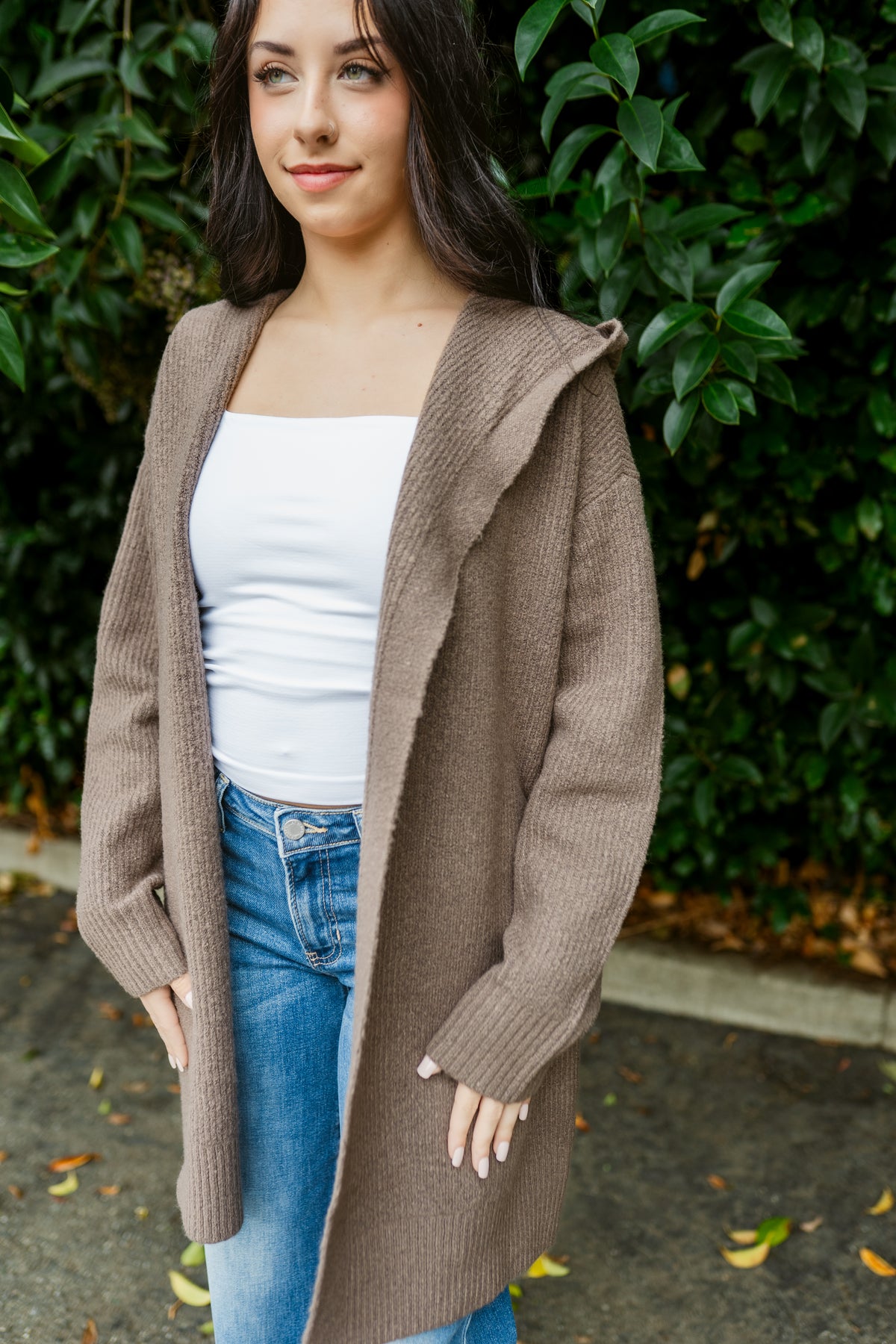 Illana Open Front Hooded Cardigan