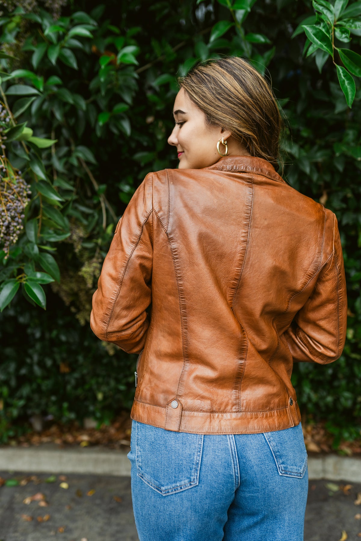Fayola Featherweight Leather Moto Jacket