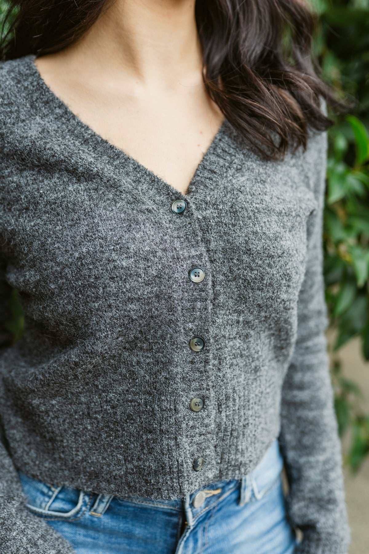 School Girl V-Neck Button Down Cardi