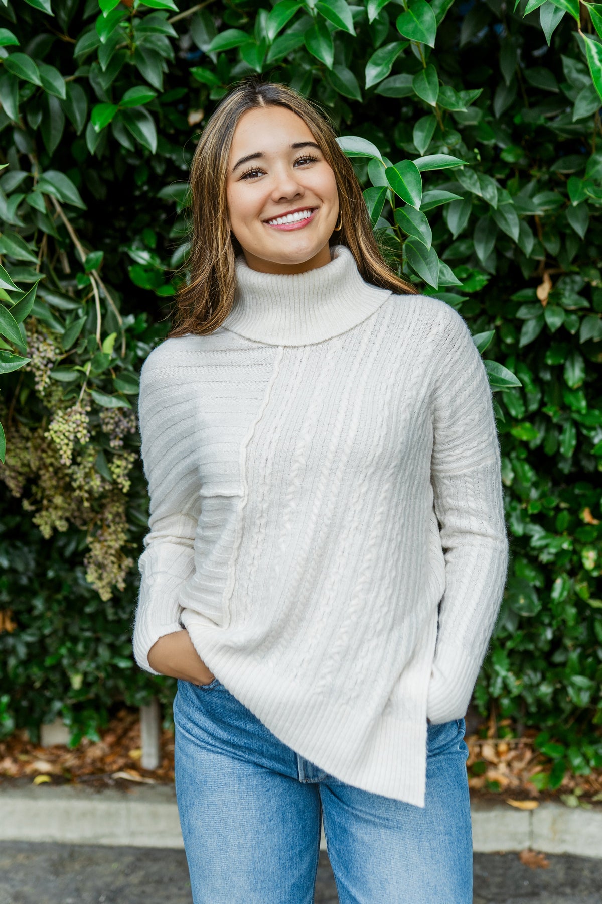 Seira Mock Neck Knit Sweater