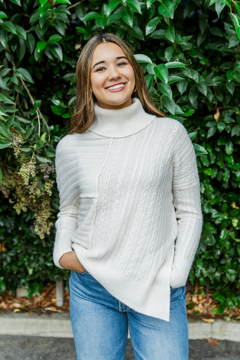 Seira Mock Neck Knit Sweater