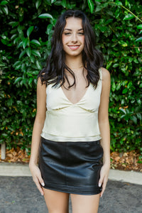 Kareen Faux Leather Skirt