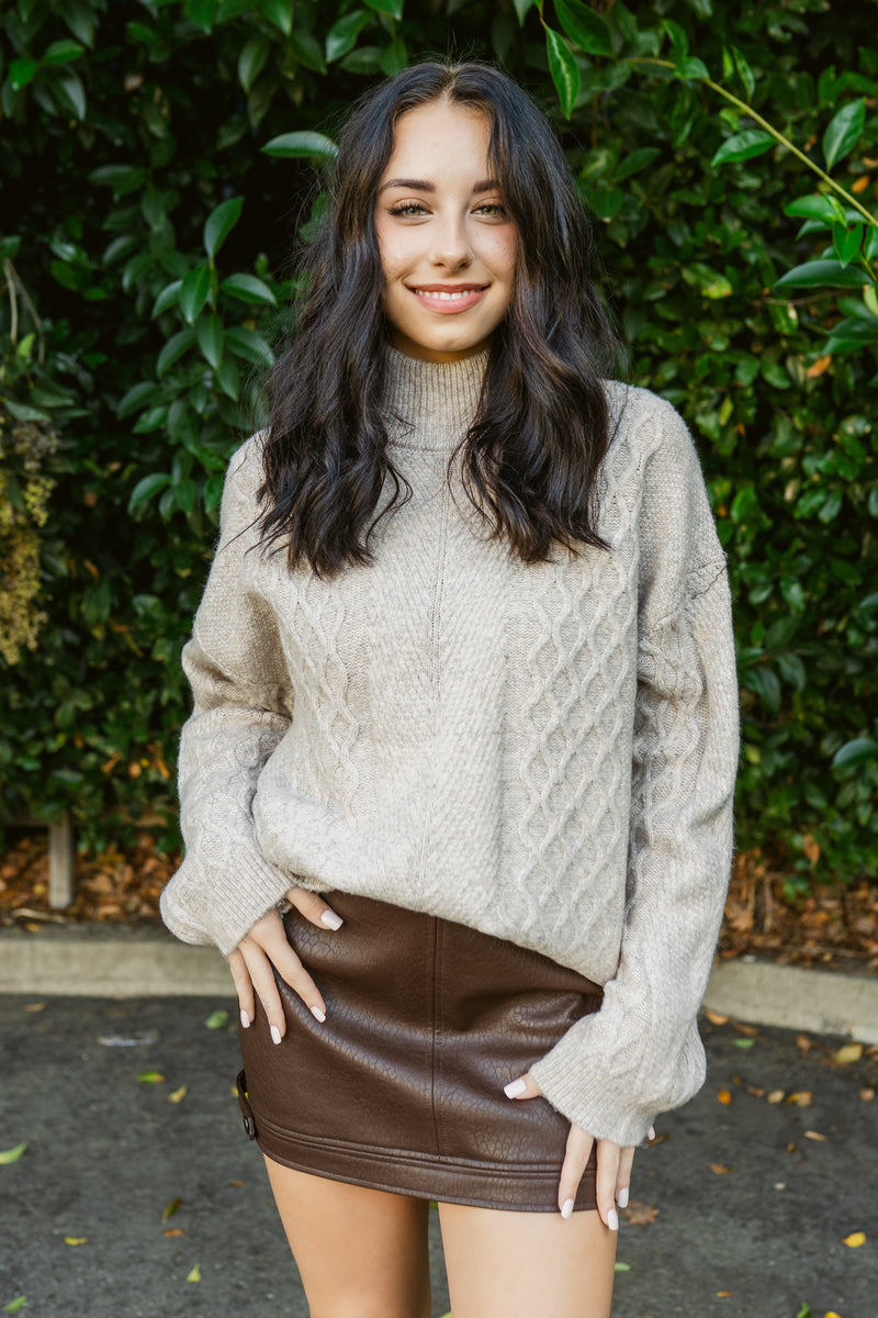 Kareen Faux Leather Skirt