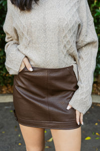 Kareen Faux Leather Skirt