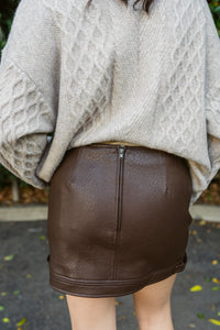 Kareen Faux Leather Skirt