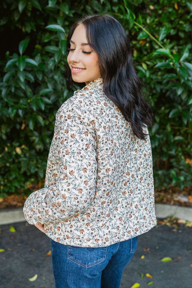 Just Looking Floral Corduroy Jacket
