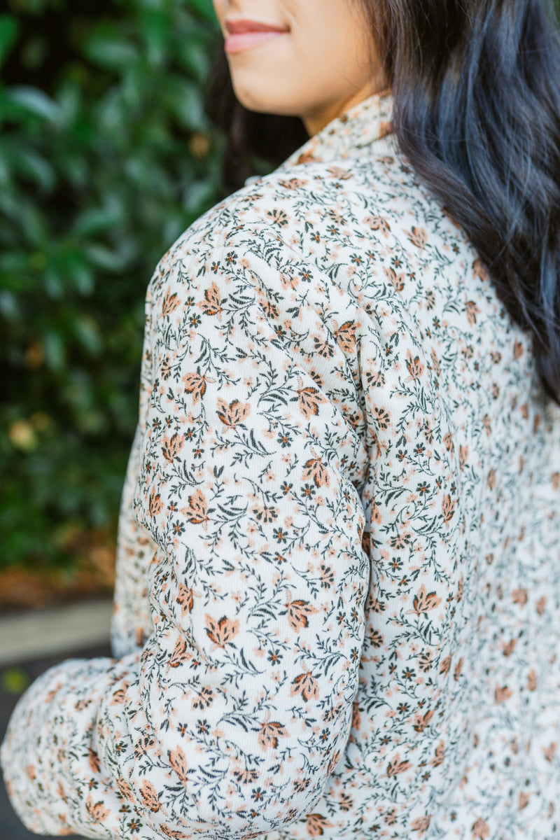 Just Looking Floral Corduroy Jacket