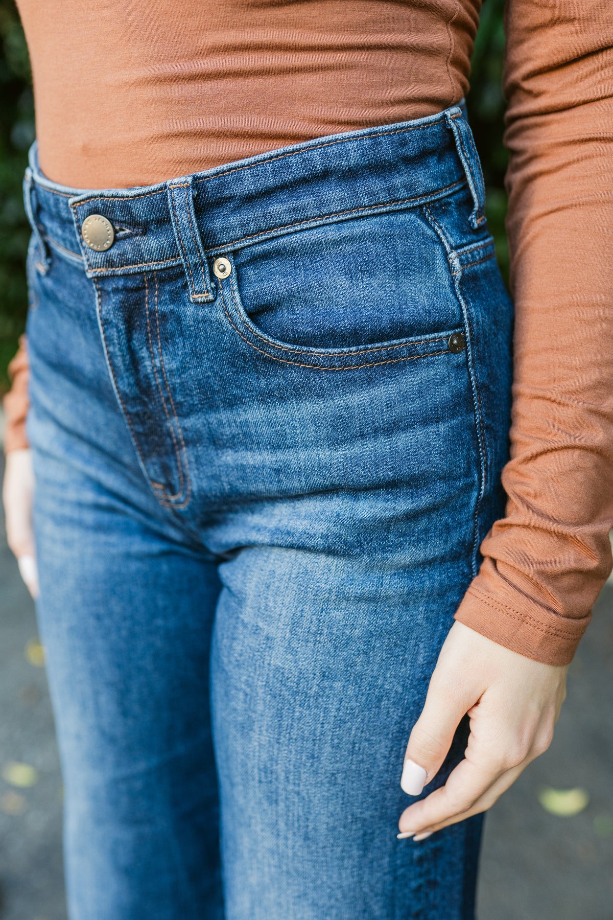 Classic Clean Hem Wide Leg Crop Saige Denim