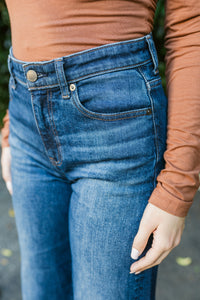 Classic Clean Hem Wide Leg Crop Saige Denim