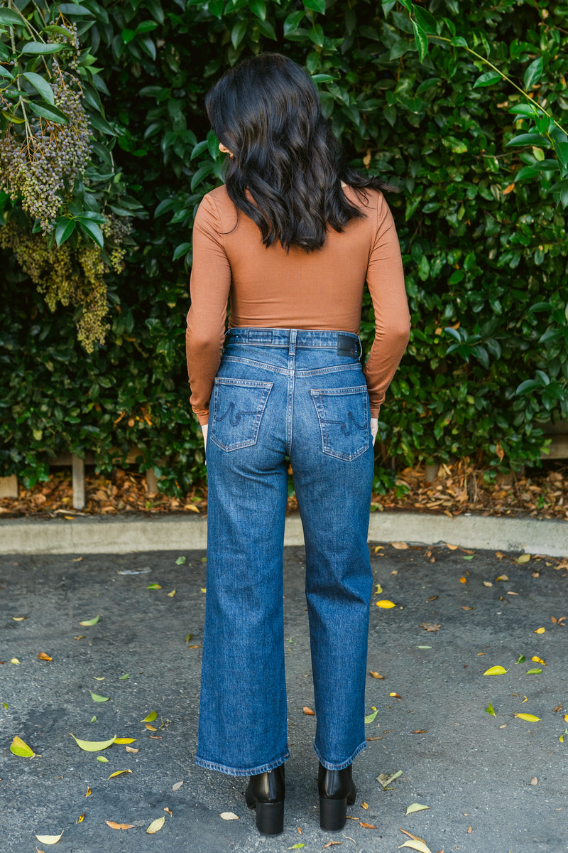 Classic Clean Hem Wide Leg Crop Saige Denim