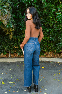 Classic Clean Hem Wide Leg Crop Saige Denim