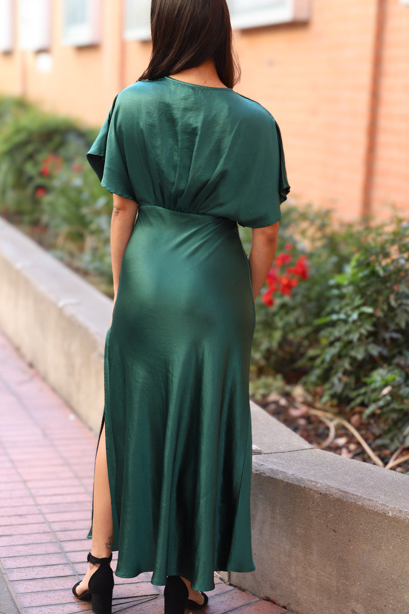 maxi dress with side slit CELESTIAL TIDES