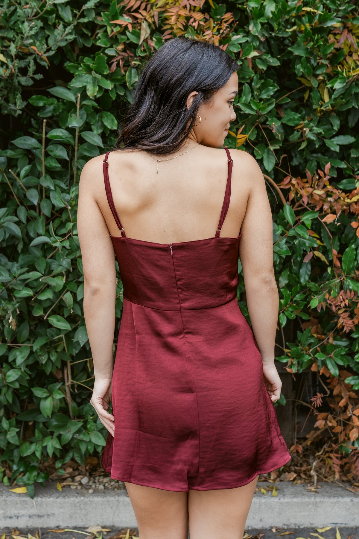 One Look Lace Trim Mini Dress