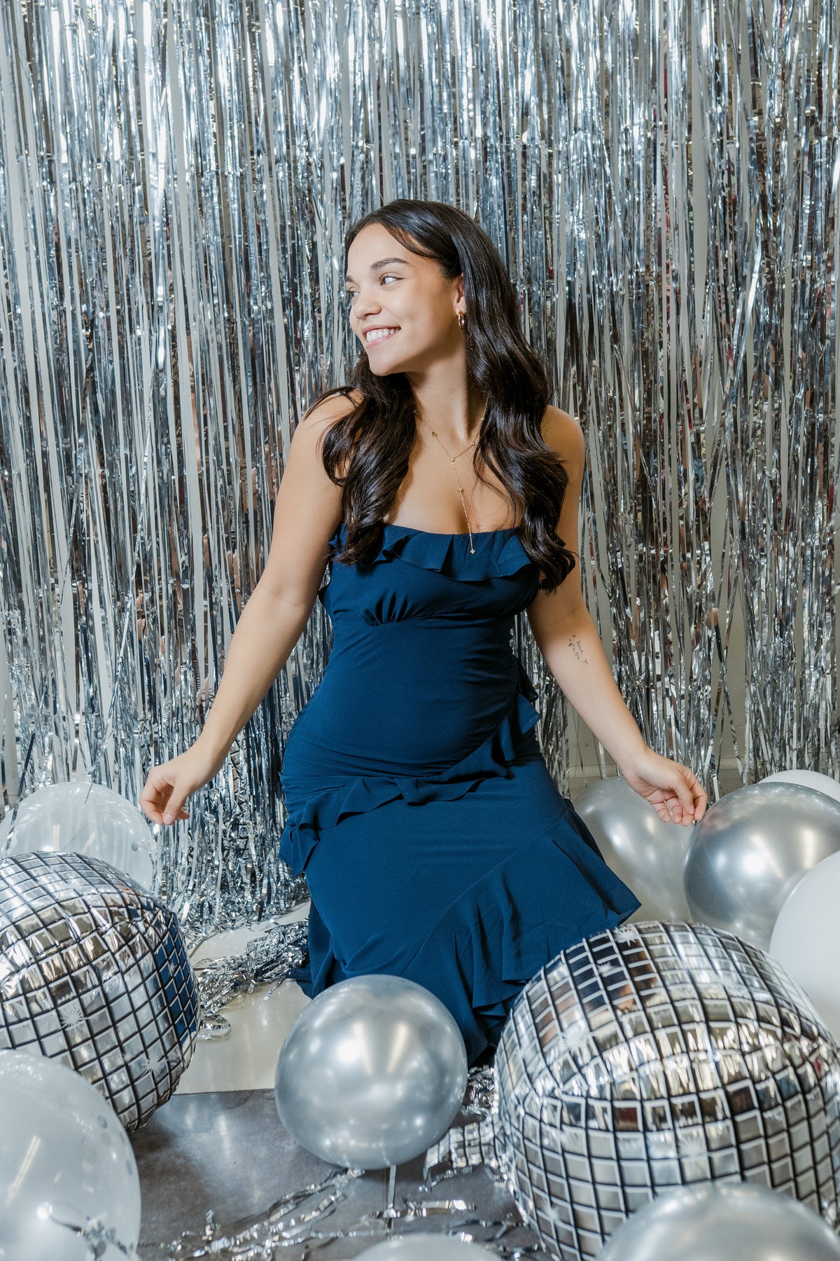 Bare Bliss Strapless Maxi W/ Ruffle Detail