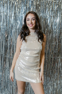 Champagne Problems Sequin Mini Skirt