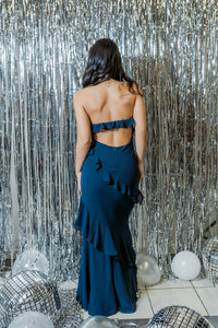 Bare Bliss Strapless Maxi W/ Ruffle Detail
