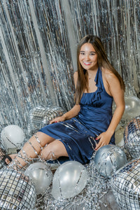 Morrigan Ruffle Halter Top Maxi Dress