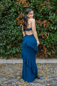 Bare Bliss Strapless Maxi W/ Ruffle Detail