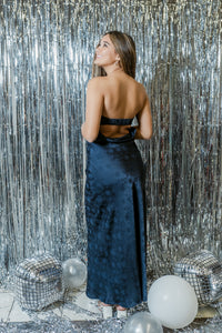 Midnight Manor Strapless Maxi Dress