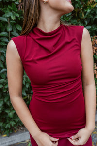 Celin's Timeless Cowl Neck Maxi Dress