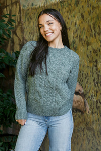 Clara Cable Knit Crew Neck Sweater
