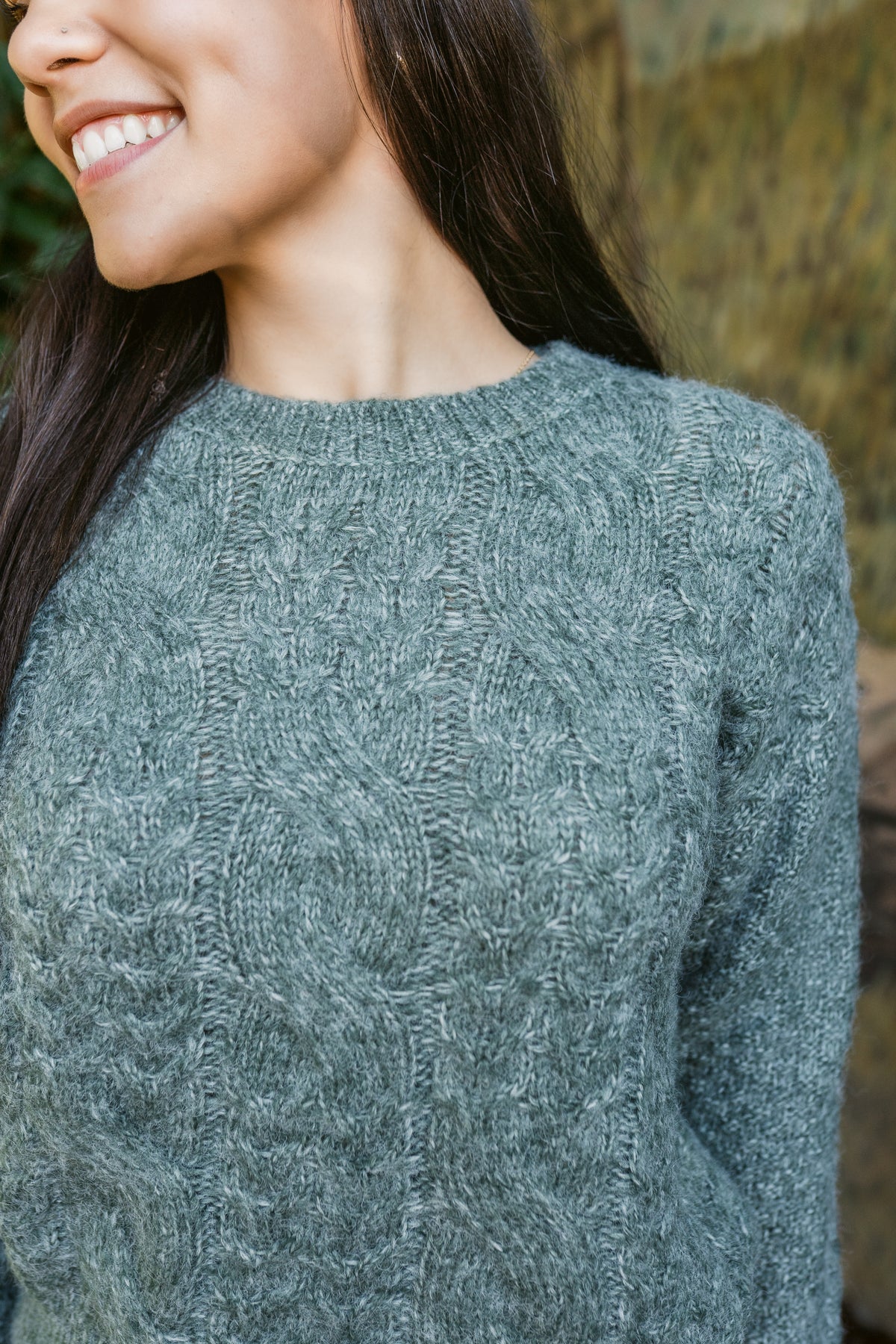 Clara Cable Knit Crew Neck Sweater