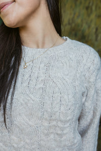 Clara Cable Knit Crew Neck Sweater