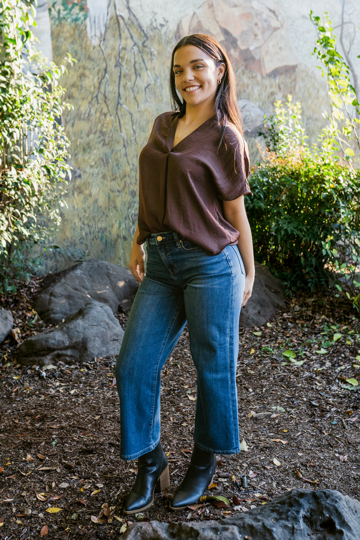 Sunday Stride High Rise Wide Leg Crop W/ Clean Hem